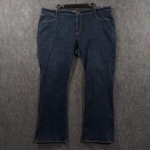Old Navy The Dreamer Jeans Womens 18 Blue‎ Dark Wash Bootcut Stretch Denim Pants